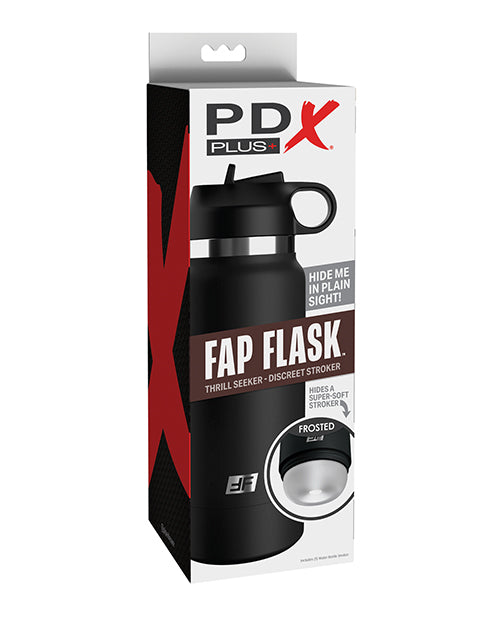 PDX Fap Flask Thrill Seeker Stroker - Frosted/Black