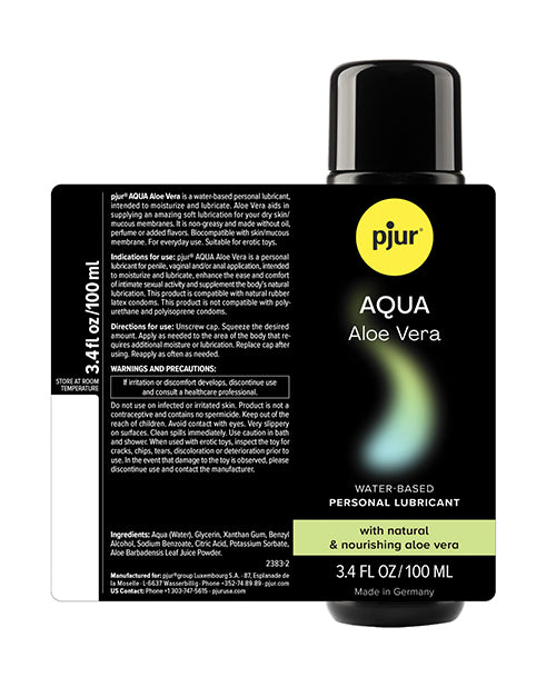 Pjur Aqua Aloe Vera Water Based Personal Lubricant - Bottle