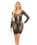 Pink Lipstick Animal Inside Chemise Black