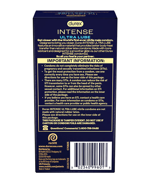 Durex Intense Ultra Lube Condoms - Box of