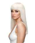 Odessa Platinum Blonde Straight Synthetic Wig (17")