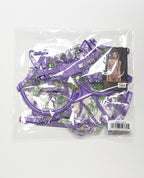 Peony Blossom Embroidered Underwire Bra w/Tanga Panty 2 pc Set - Lilac