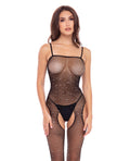 Rene Rofe Sparkle Crotchless Bodystocking Black