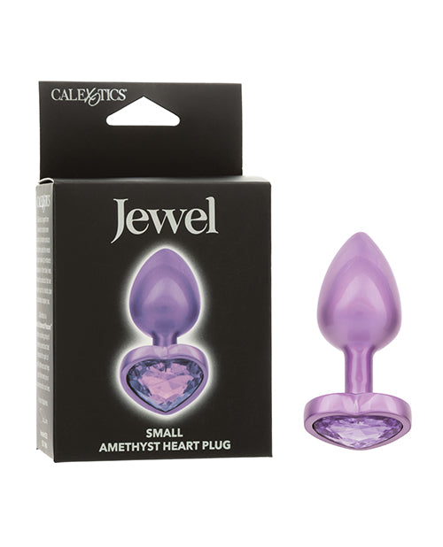 Jewel Amethyst Heart Butt Plug - , Purple