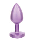 Jewel Amethyst Heart Butt Plug - , Purple