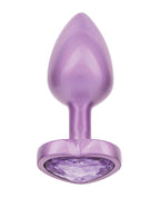 Jewel Amethyst Heart Butt Plug - , Purple
