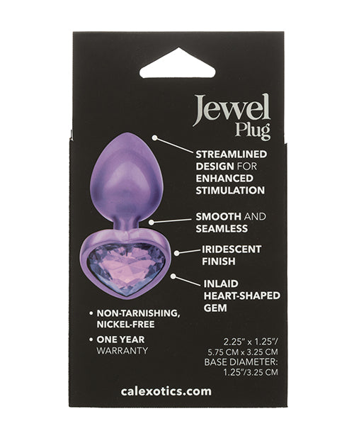 Jewel Amethyst Heart Butt Plug - , Purple
