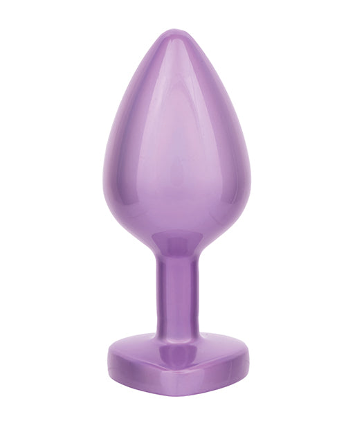 Jewel Amethyst Heart Butt Plug - , Purple