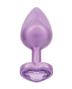 Jewel Amethyst Heart Butt Plug - , Purple