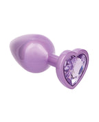 Jewel Amethyst Heart Butt Plug - , Purple