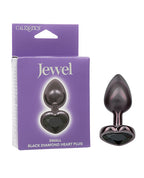 Jewel Black Diamond Heart Butt Plug - , Black