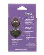 Jewel Black Diamond Heart Butt Plug - , Black
