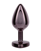 Jewel Black Diamond Heart Butt Plug - , Black