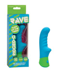 Rave Ridged - G Massager w/Rippled Shaft & Stimulator - Blue/Green