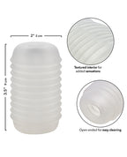 Pop Sock! Ribbed Masturbator - Clear