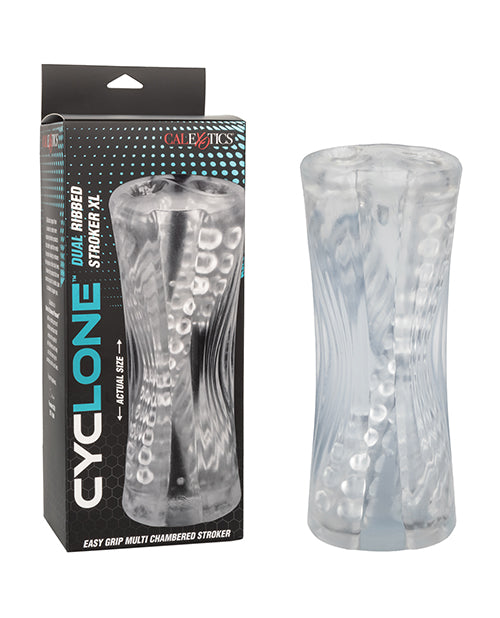 Cyclone Dual Ribbed Stroker - Clear