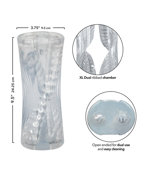 Cyclone Dual Ribbed Stroker - Clear