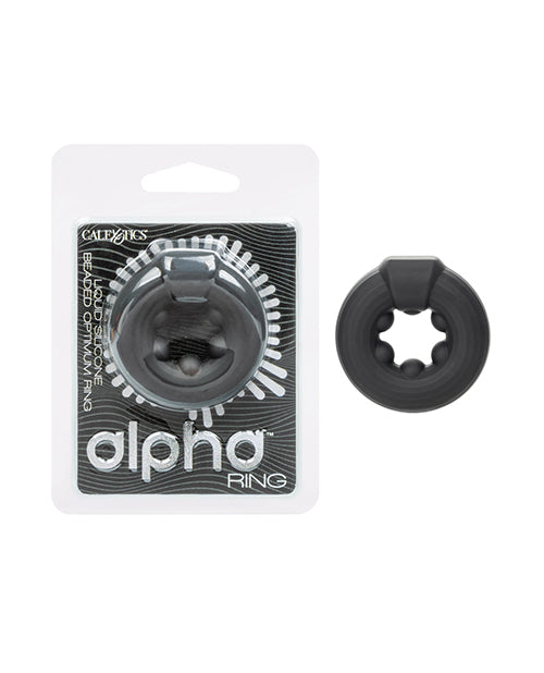 Alpha Liquid Silicone Beaded Optimum Ring - Black