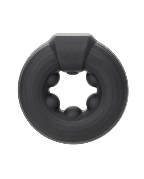Alpha Liquid Silicone Beaded Optimum Ring - Black