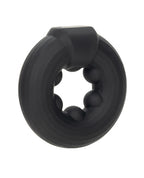 Alpha Liquid Silicone Beaded Optimum Ring - Black