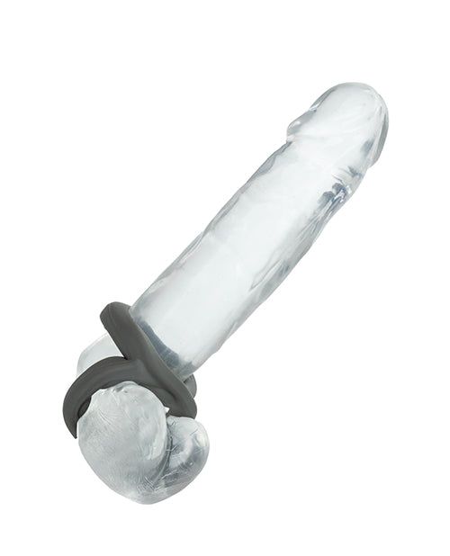 Alpha Liquid Silicone Beaded Crazy 8 Ring - Grey