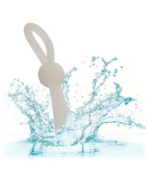 Alpha Liquid Silicone Lasso Cock Ring - Natural