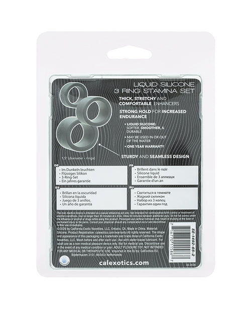Alpha Liquid Silicone 3 Ring Stamina Set