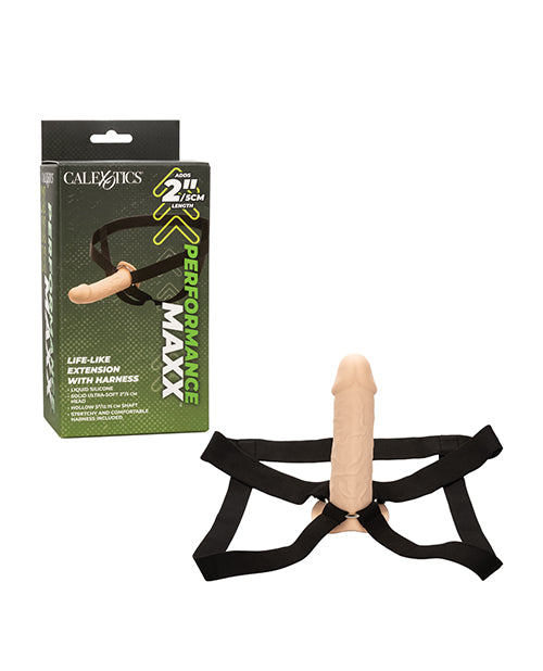 Performance Maxx Life - Like Penis Extension w/Harness - Ivory