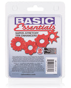 Basic Essentials Rings - Red Set of 4