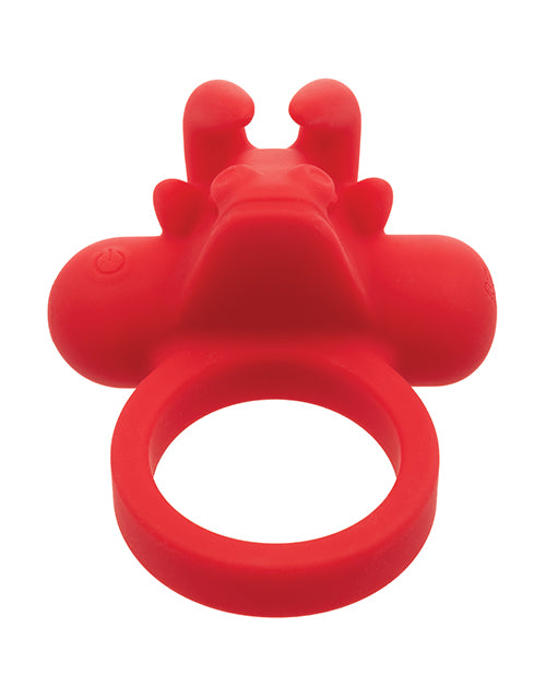 Couple' Enhancer Silicone Rechargeable The Matador Enhancer w/Triple Stimulation - Red