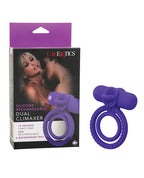 Couple' Enhancer Silicone Rechargeable Dual Climaxer Enhancer w/Flickering Tongue - Purple