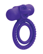 Couple' Enhancer Silicone Rechargeable Dual Climaxer Enhancer w/Flickering Tongue - Purple