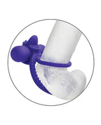 Couple' Enhancer Silicone Rechargeable Dual Climaxer Enhancer w/Flickering Tongue - Purple