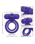 Couple' Enhancer Silicone Rechargeable Dual Climaxer Enhancer w/Flickering Tongue - Purple