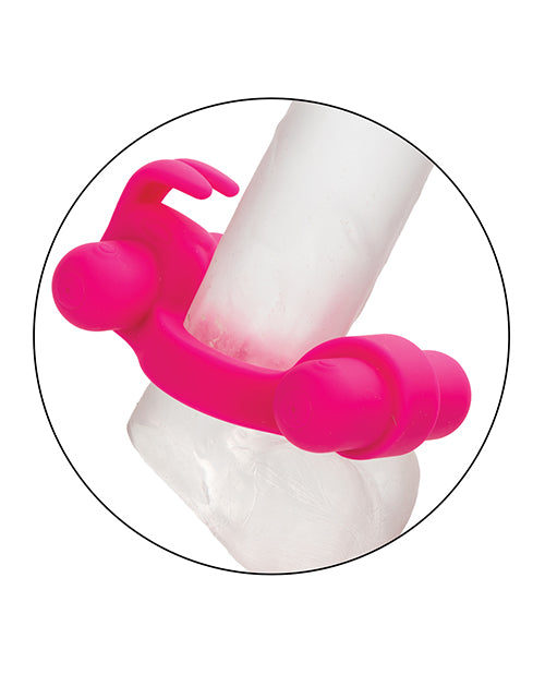 Couple' Enhancer Silicone Rechargeable Rockin' Rabbit Enhancer - Fuchsia