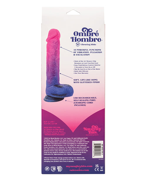 Naughty Bits Ombre Hombre Vibrating Dildo