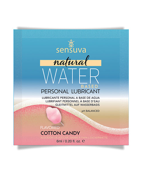 Sensuva Natural Water Based Personal Lubricant Single Use Packet - Cotton Candy