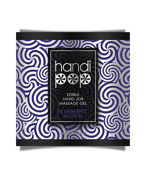Handipop Hand Job Massage Gel Single Use Packet - Blueberry Muffin