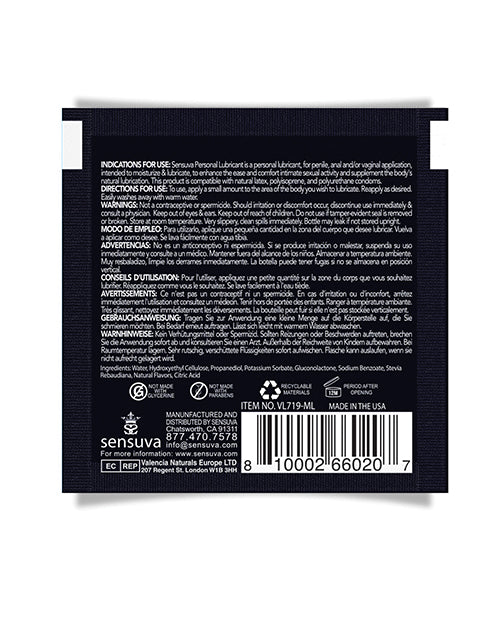 Sensuva Hybrid Personal Moisturizer Single Use Packet - Caramel Apple