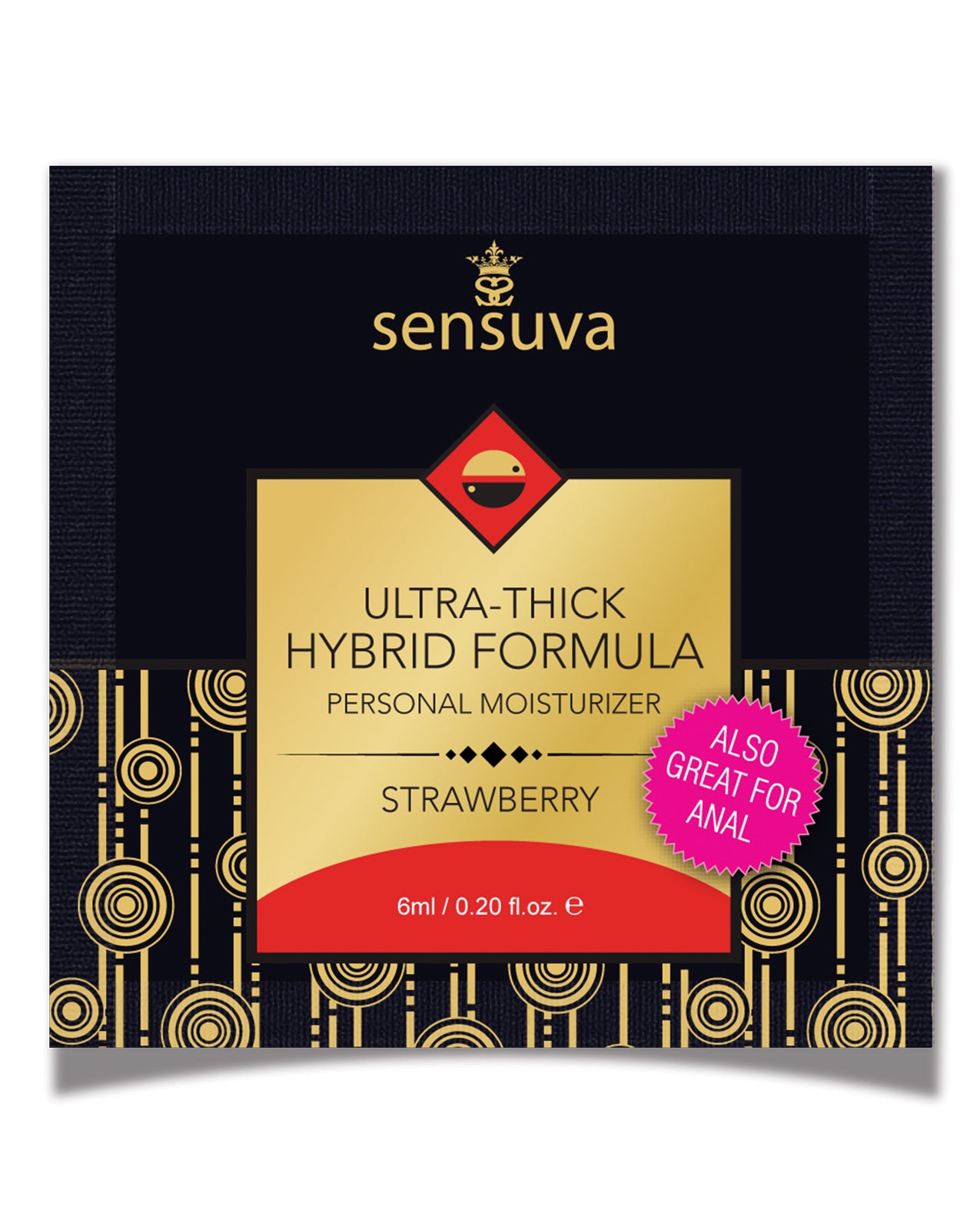 Sensuva Ultra Thick Hybrid Personal Moisturizer Single Use Packet - Strawberry