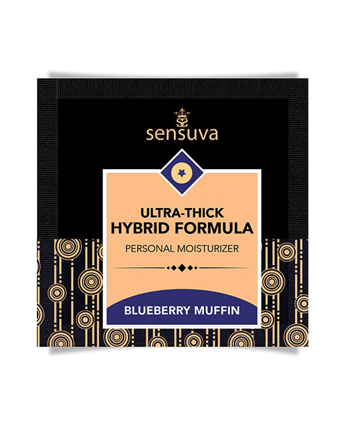 Sensuva Ultra Thick Hybrid Personal Moisturizer Single Use Packet - Blueberry Muffin