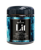Sensuva Lit Sweet Temptation Luxury Massage Candle - Vanilla, Sugar & Sweet Pea