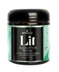 Sensuva Lit Eucalyptus & Tea Leaf Releaf Luxury Massage Candle