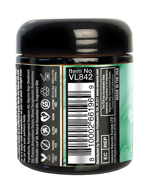 Sensuva Lit Eucalyptus & Tea Leaf Releaf Luxury Massage Candle