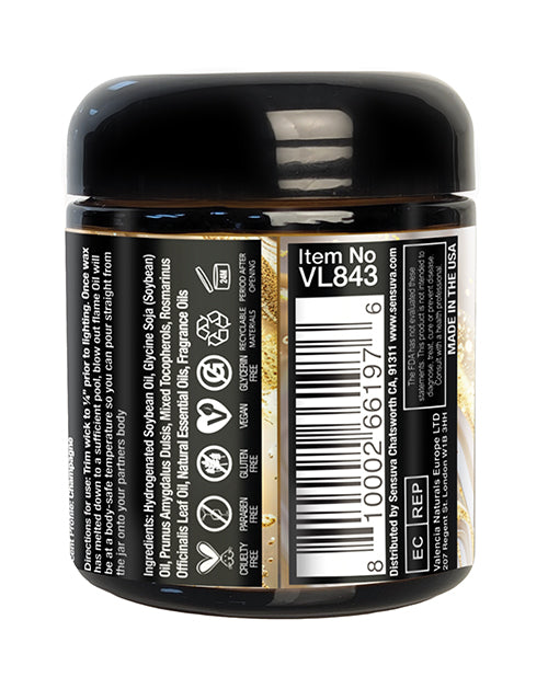 Sensuva Lit Champagne Luxury Massage Candle