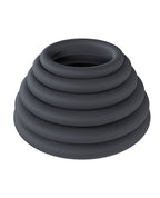 Shots Levelz Classic Silicone Cock Ring Set of 6 All Sizes - Black
