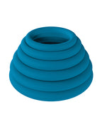 Shots Levelz Classic Silicone Cock Ring Set of 6 All Sizes - Teal