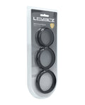 Shots Levelz Wide O Silicone Cock Ring Set of 3 (42 mm, 50 mm, 55 mm) - Black