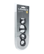 Shots Levelz Set of 4 Silicone Cock & Ball Rings - Black