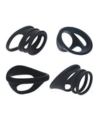 Shots Levelz Set of 4 Silicone Cock & Ball Rings - Black